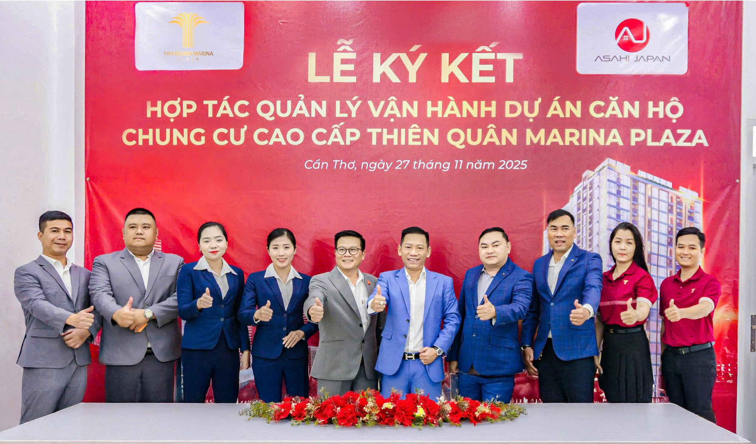 Thiên Quân Marina Plaza chính thức hợp tác cùng Asahi Japan - Kiến tạo chuẩn mực vận hành tòa nhà tại vùng Tây Nam Bộ 5 ky ket