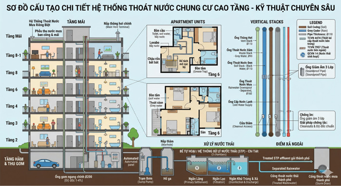 Hệ thống thoát nước chung cư